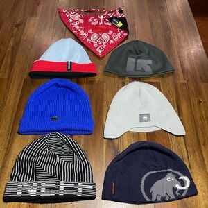 Snowboarding Beanie Bundle Burton Nixon Mamut Neff Foursquare
